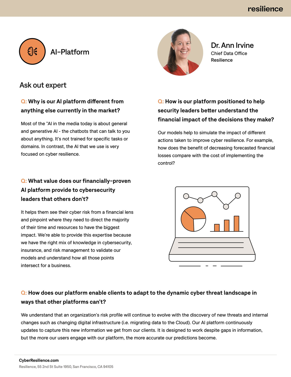 Icons and illustration in the AI-Platform expert page